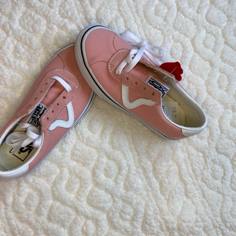 Vans pink with laces new girls size 3.5